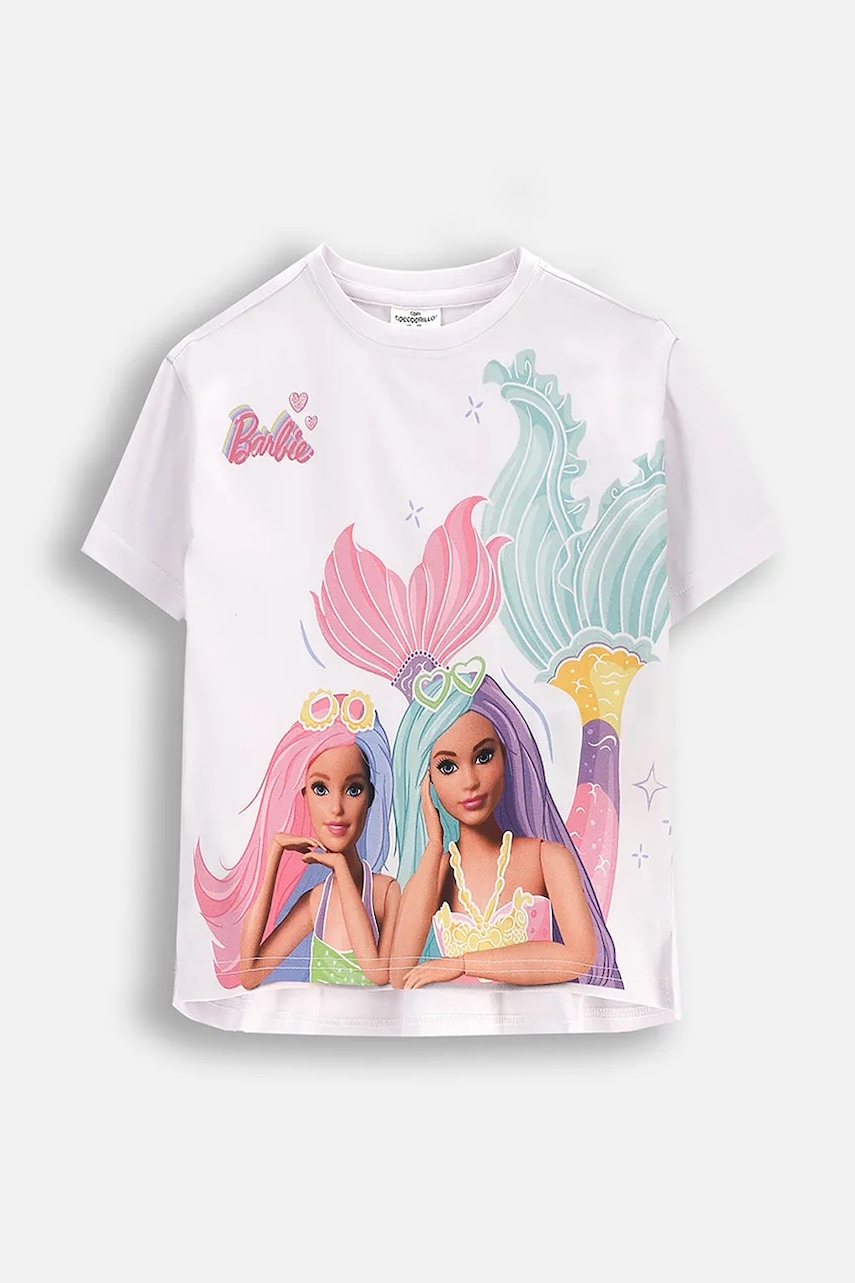 Coccodrillo tricou copii culoarea alb, LICENCE GIRL