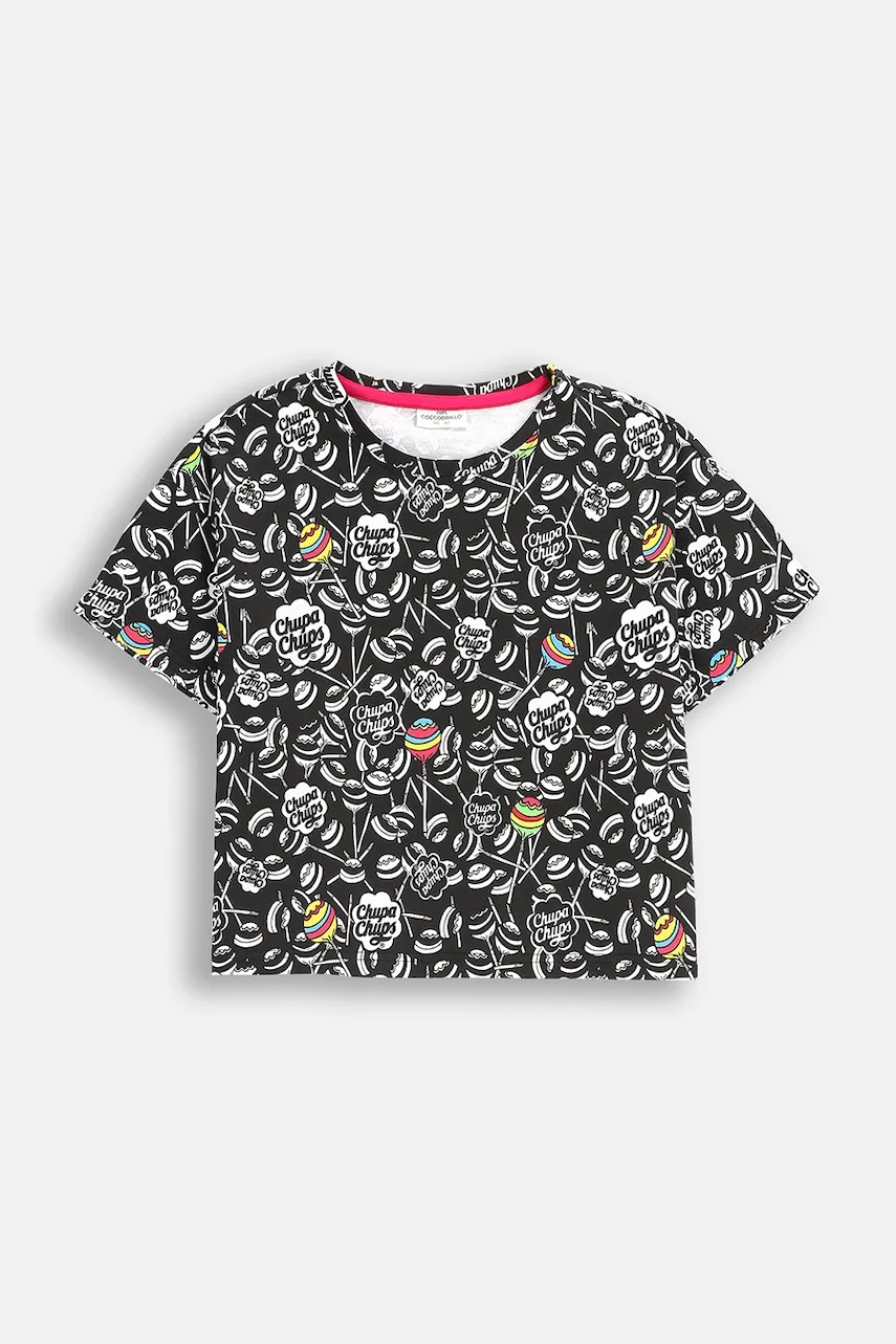 Coccodrillo tricou copii culoarea negru, LICENCE GIRL