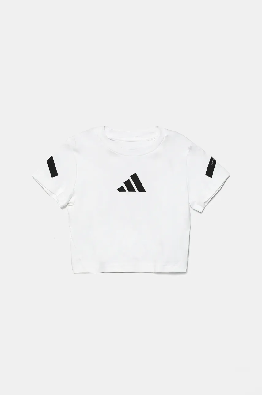 adidas tricou de bumbac pentru copii culoarea alb, JD1317