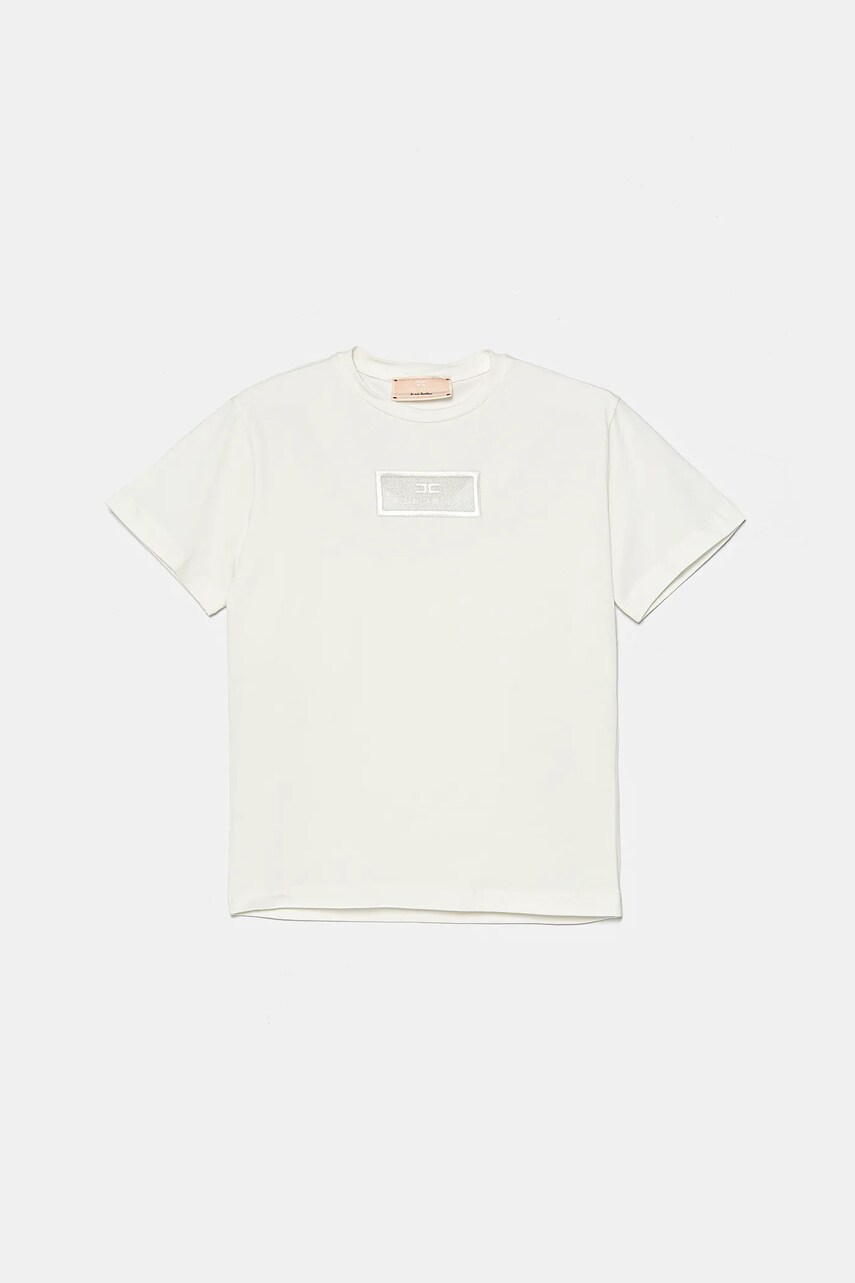 Elisabetta Franchi tricou copii culoarea alb, EFTS235.0.JE006