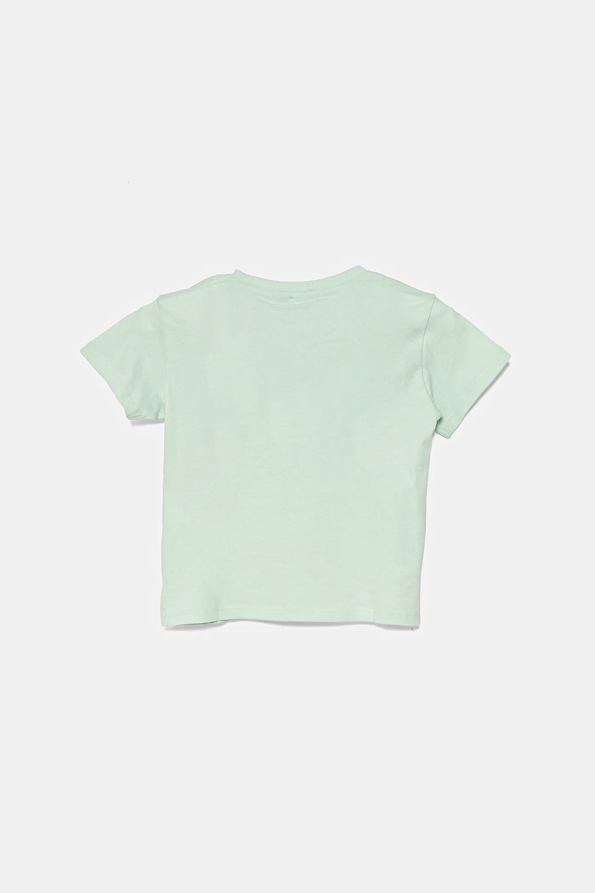 Детская хлопковая футболка United Colors of Benetton цвет бирюзовый 3I1XG10I4 Детская хлопковая футболка United Colors of Benetton цвет бирюзовый 3I1XG10I4