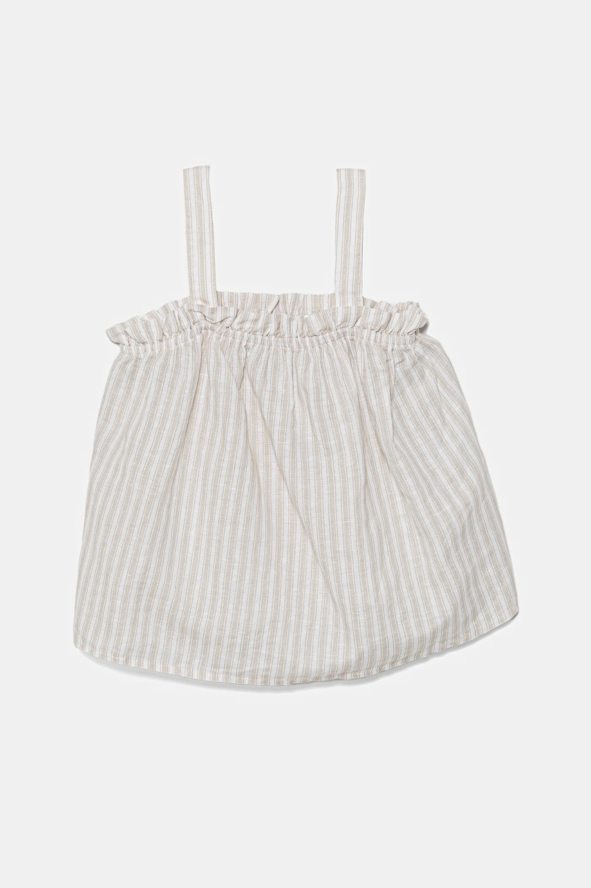 United Colors of Benetton top de in pentru copii culoarea bej, 59Y6CH00A