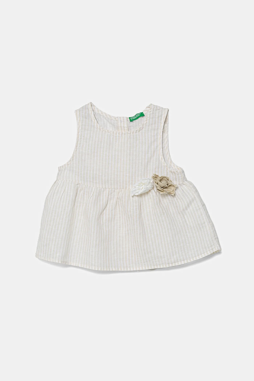 United Colors of Benetton top de in pentru copii culoarea bej, 59Y6GQ02F