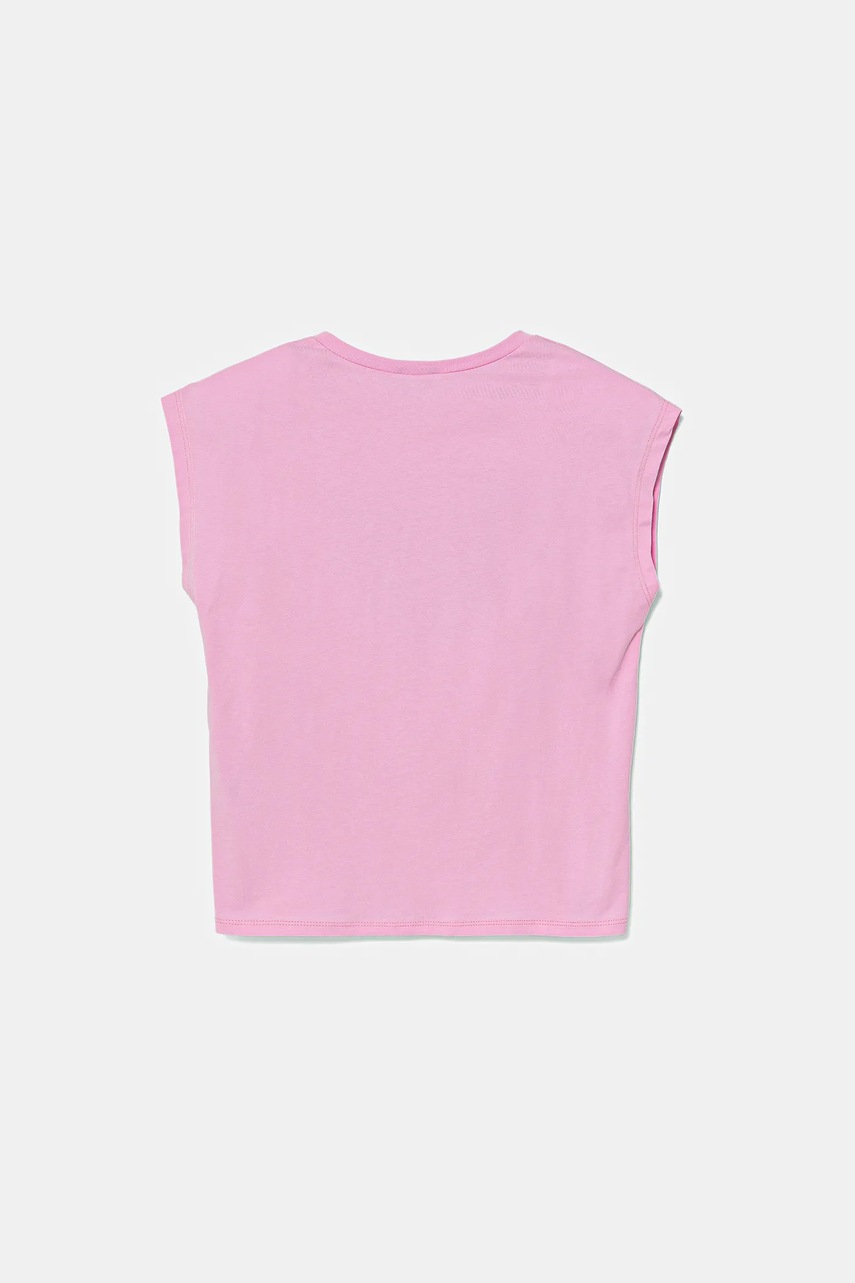 Детская хлопковая футболка United Colors of Benetton цвет розовый 3JERC10PB