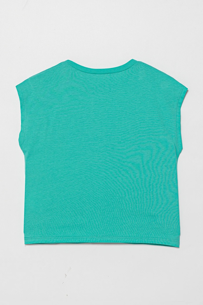 Детская хлопковая футболка United Colors of Benetton цвет зелёный 3JERC10PB