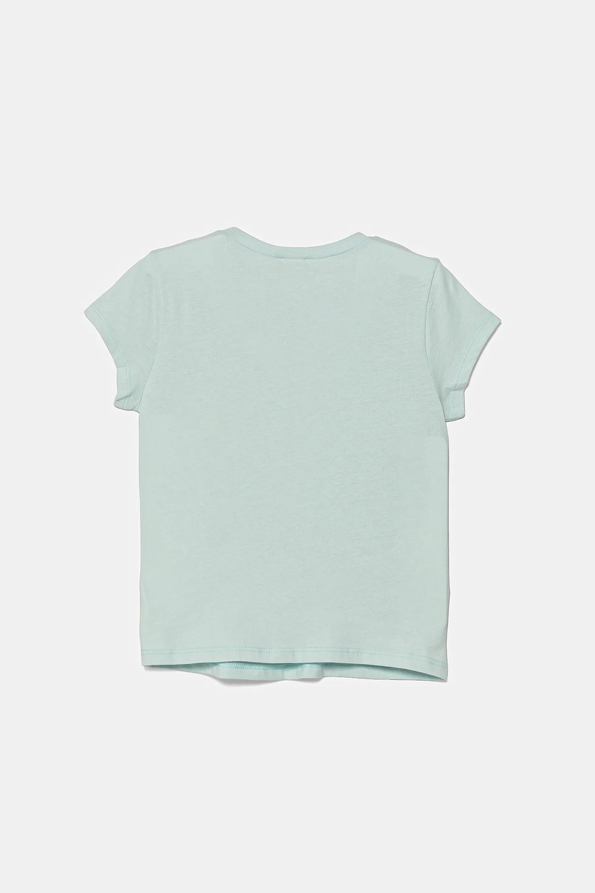 Детская хлопковая футболка United Colors of Benetton цвет бирюзовый 3JERG10J3