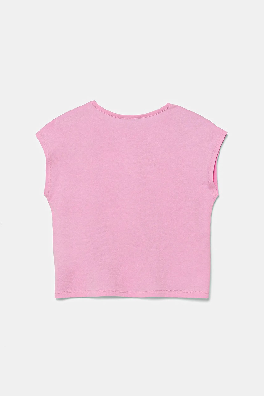 Детская хлопковая футболка United Colors of Benetton цвет розовый 3I1XC10P0 Детская хлопковая футболка United Colors of Benetton цвет розовый 3I1XC10P0