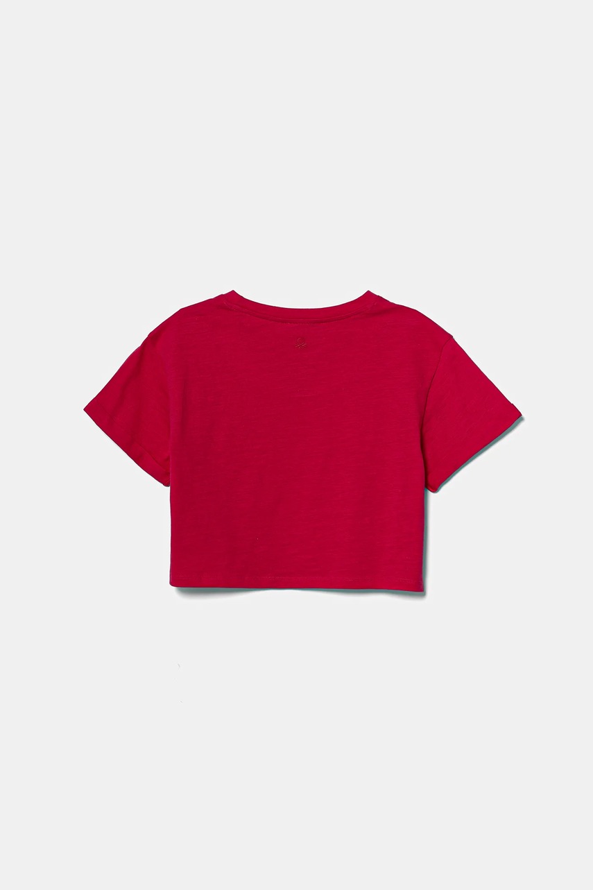 Детская хлопковая футболка United Colors of Benetton цвет розовый 3SDLC10OX Детская хлопковая футболка United Colors of Benetton цвет розовый 3SDLC10OX