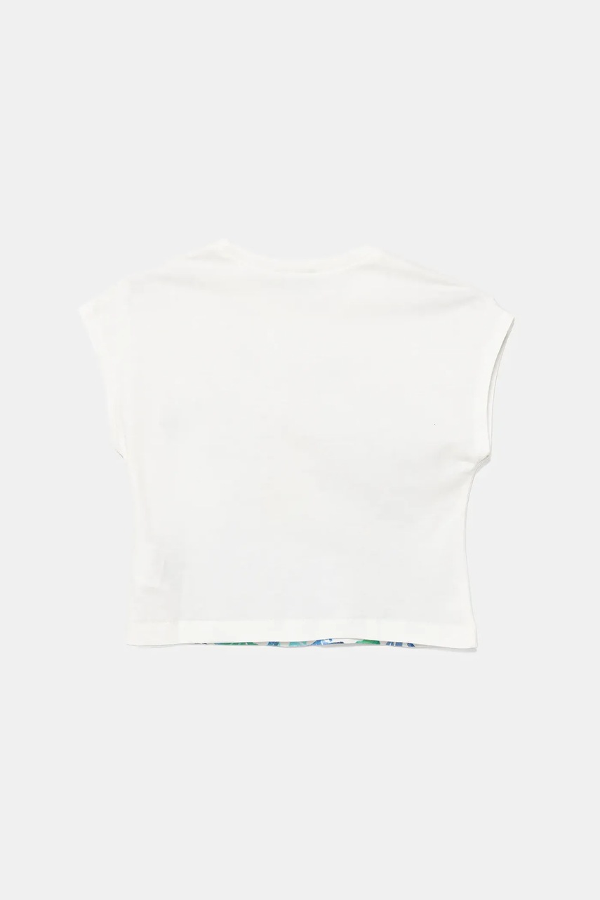 Детская хлопковая футболка United Colors of Benetton цвет белый 3I1XG10JH