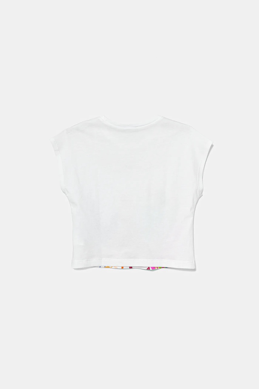 Детская хлопковая футболка United Colors of Benetton цвет белый 3I1XG10JH