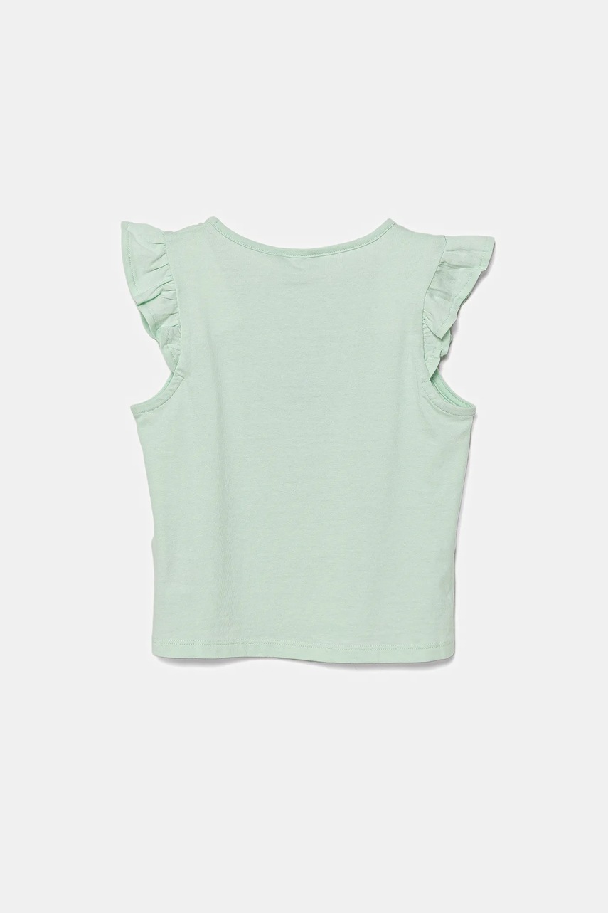 Детская хлопковая футболка United Colors of Benetton цвет бирюзовый 3I1XG10JK