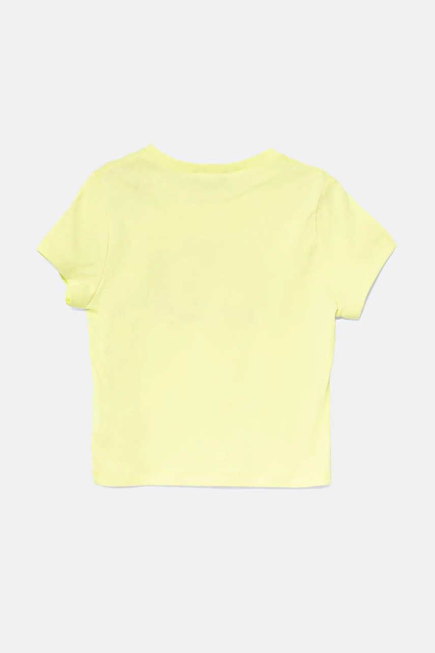 Детская хлопковая футболка United Colors of Benetton цвет жёлтый 3I1XG10JJ Детская хлопковая футболка United Colors of Benetton цвет жёлтый 3I1XG10JJ