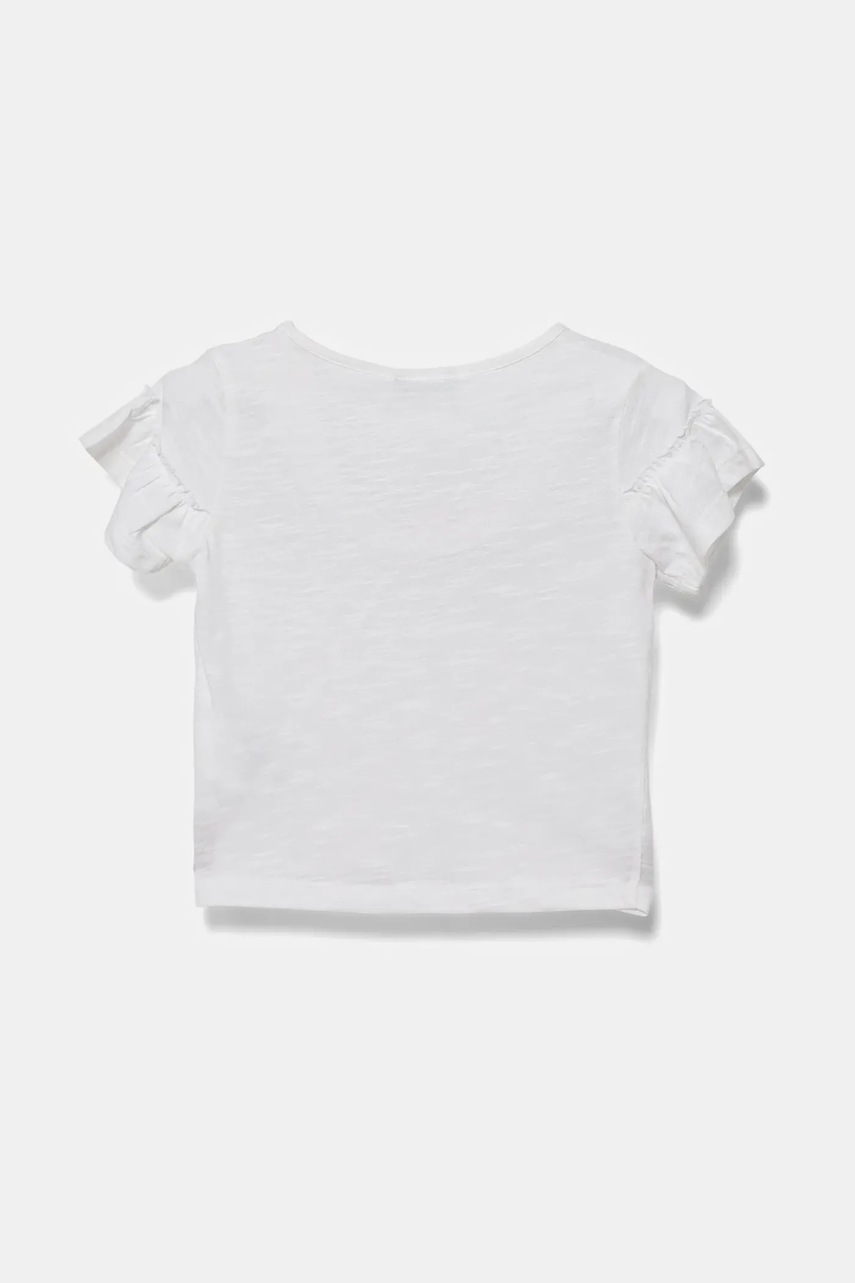 Детская хлопковая футболка United Colors of Benetton цвет белый 38V4G10JI