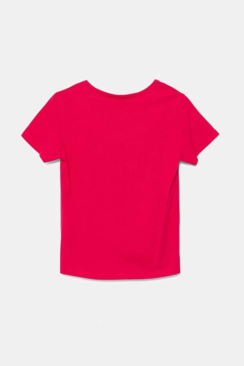 Детская хлопковая футболка United Colors of Benetton цвет розовый 3I1XC10OY