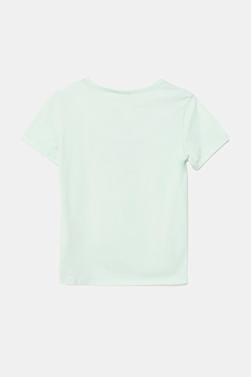 Детская хлопковая футболка United Colors of Benetton цвет бирюзовый 3I1XC10OY