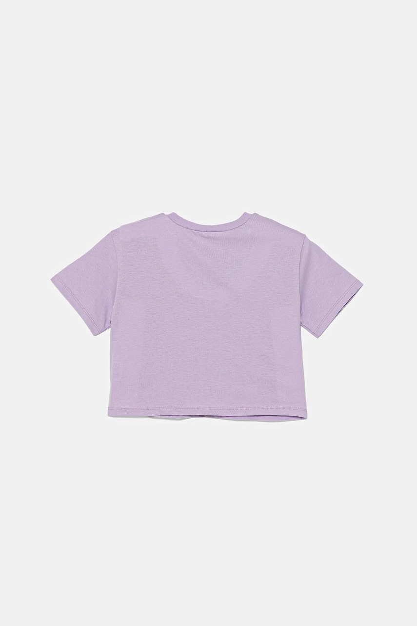 Детская хлопковая футболка United Colors of Benetton цвет фиолетовый 35RYC10OZ Детская хлопковая футболка United Colors of Benetton цвет фиолетовый 35RYC10OZ