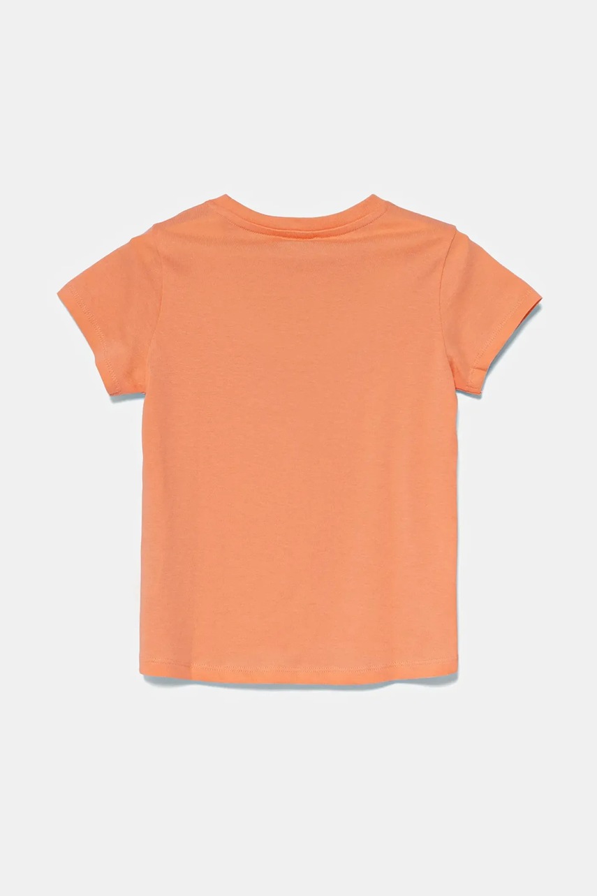 Детская хлопковая футболка United Colors of Benetton цвет оранжевый 3I1XG10JB