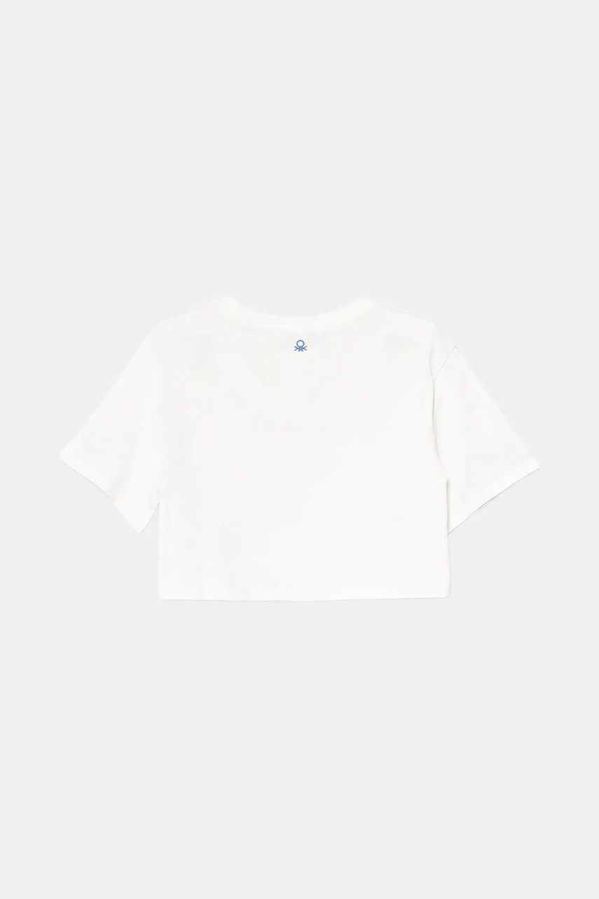 Детская хлопковая футболка United Colors of Benetton цвет белый 3096C10PC