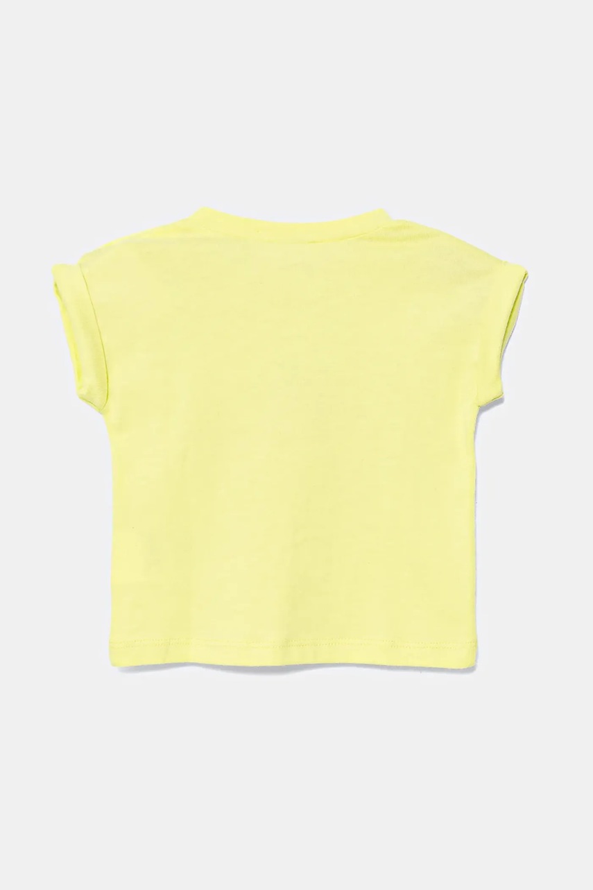 Детская хлопковая футболка United Colors of Benetton цвет зелёный 3I1XA106A