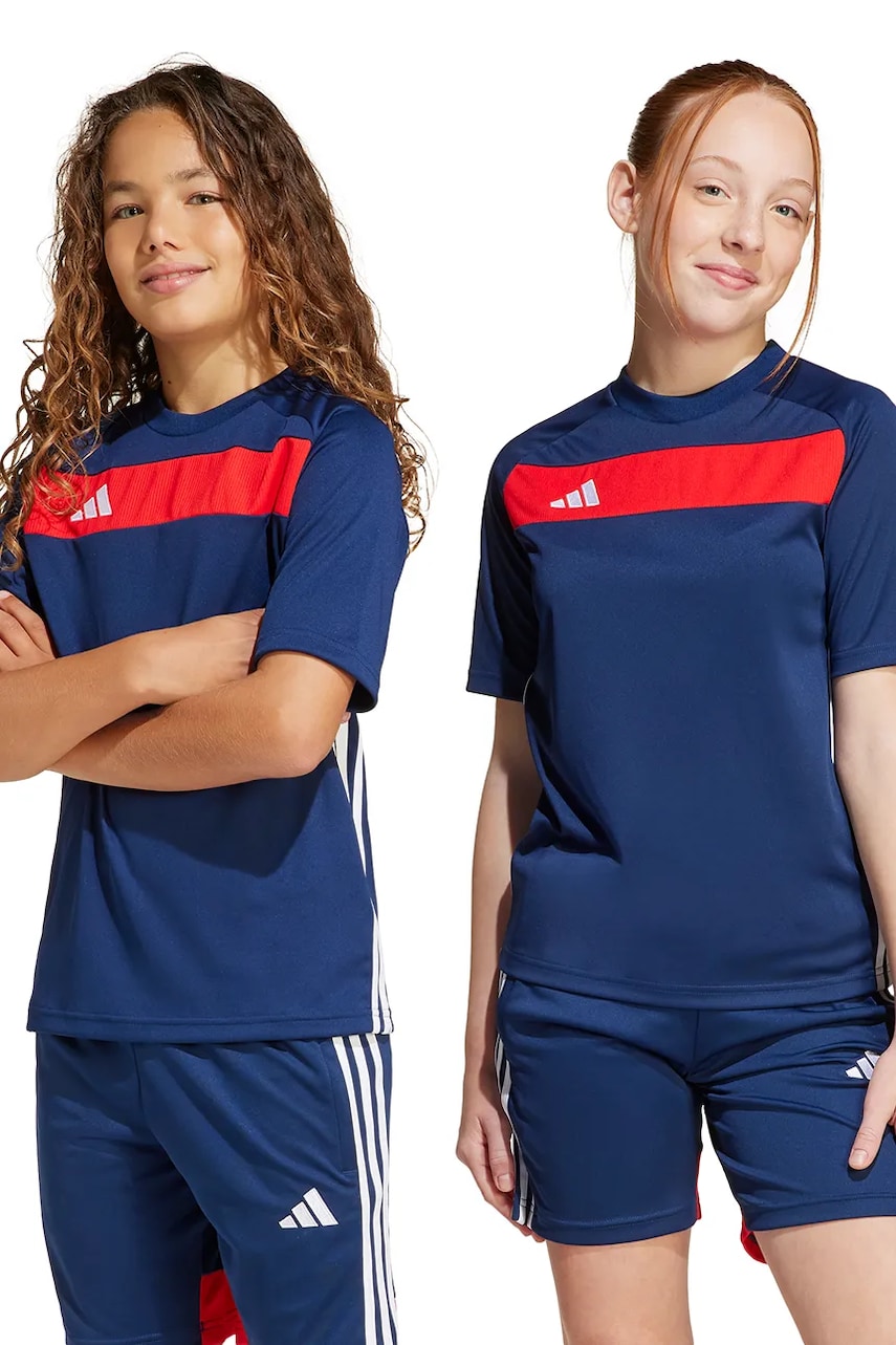 adidas Performance tricou copii culoarea bleumarin, cu imprimeu, JD0586 adidas Performance tricou copii culoarea bleumarin, cu imprimeu, JD0586