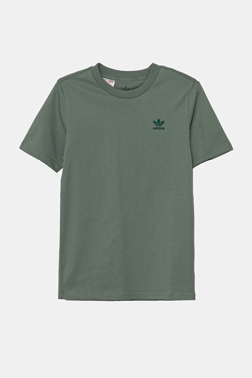 adidas Originals tricou de bumbac pentru copii culoarea turcoaz, neted, JC8418