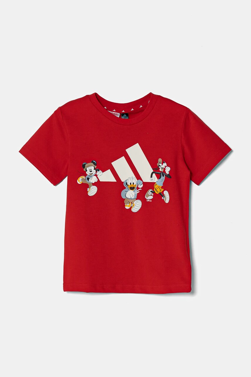 adidas tricou copii culoarea rosu, cu imprimeu, JF3623