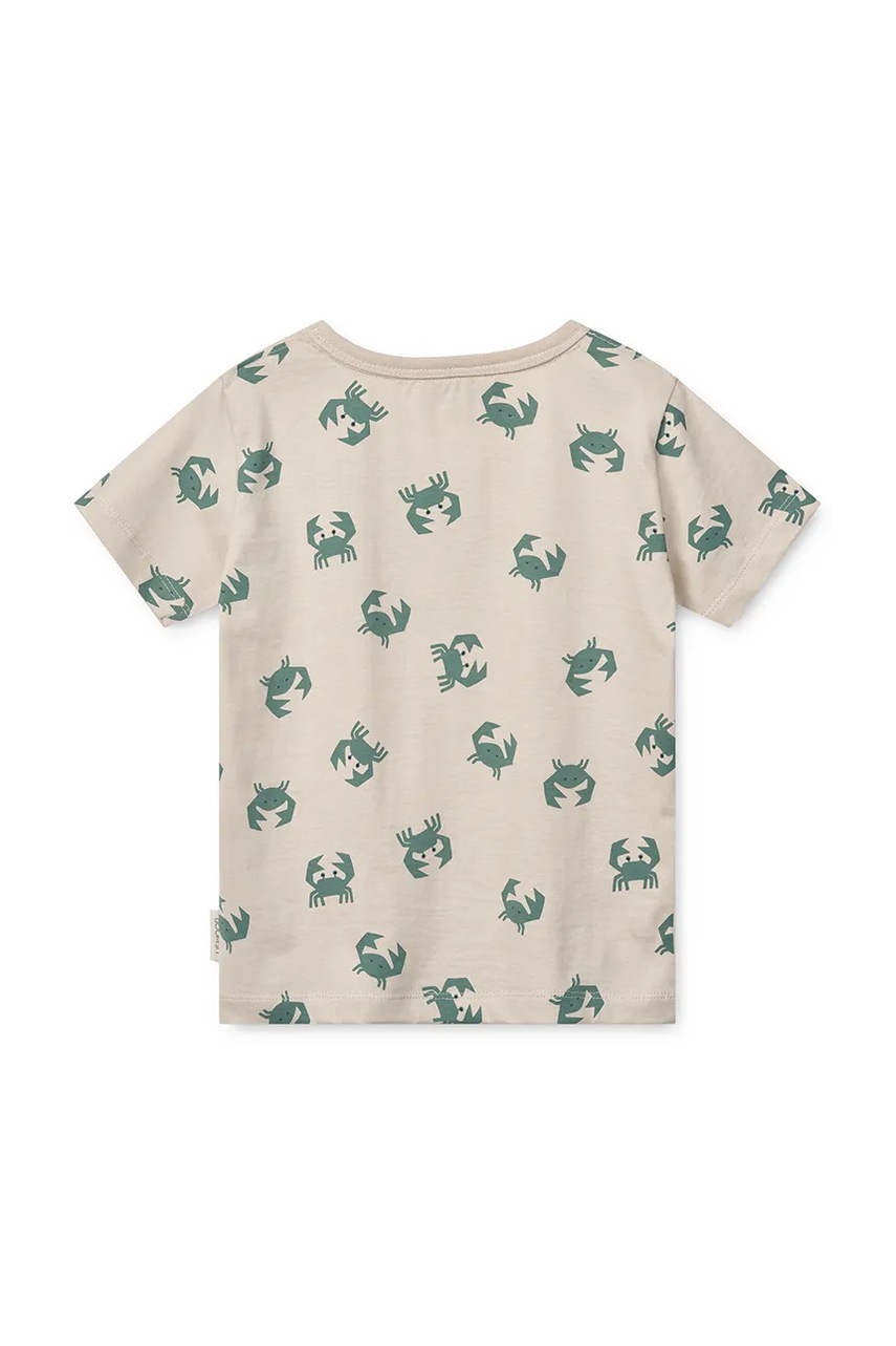 Liewood gyerek pamut póló Apia Printed Shortsleeve T-shirt zöld, mintás, LW19845 termék 2. képe