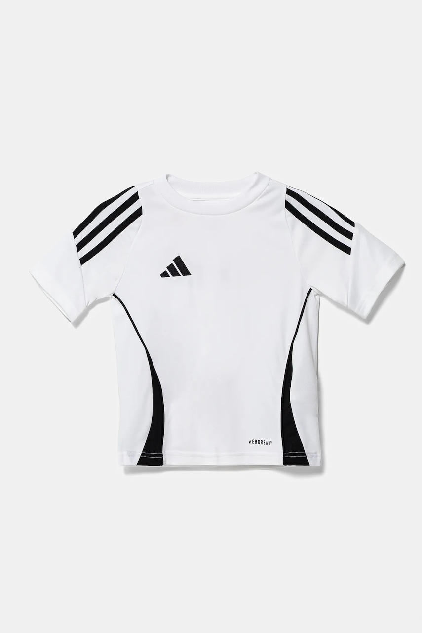 adidas Performance tricou copii culoarea alb, cu imprimeu, IS1033