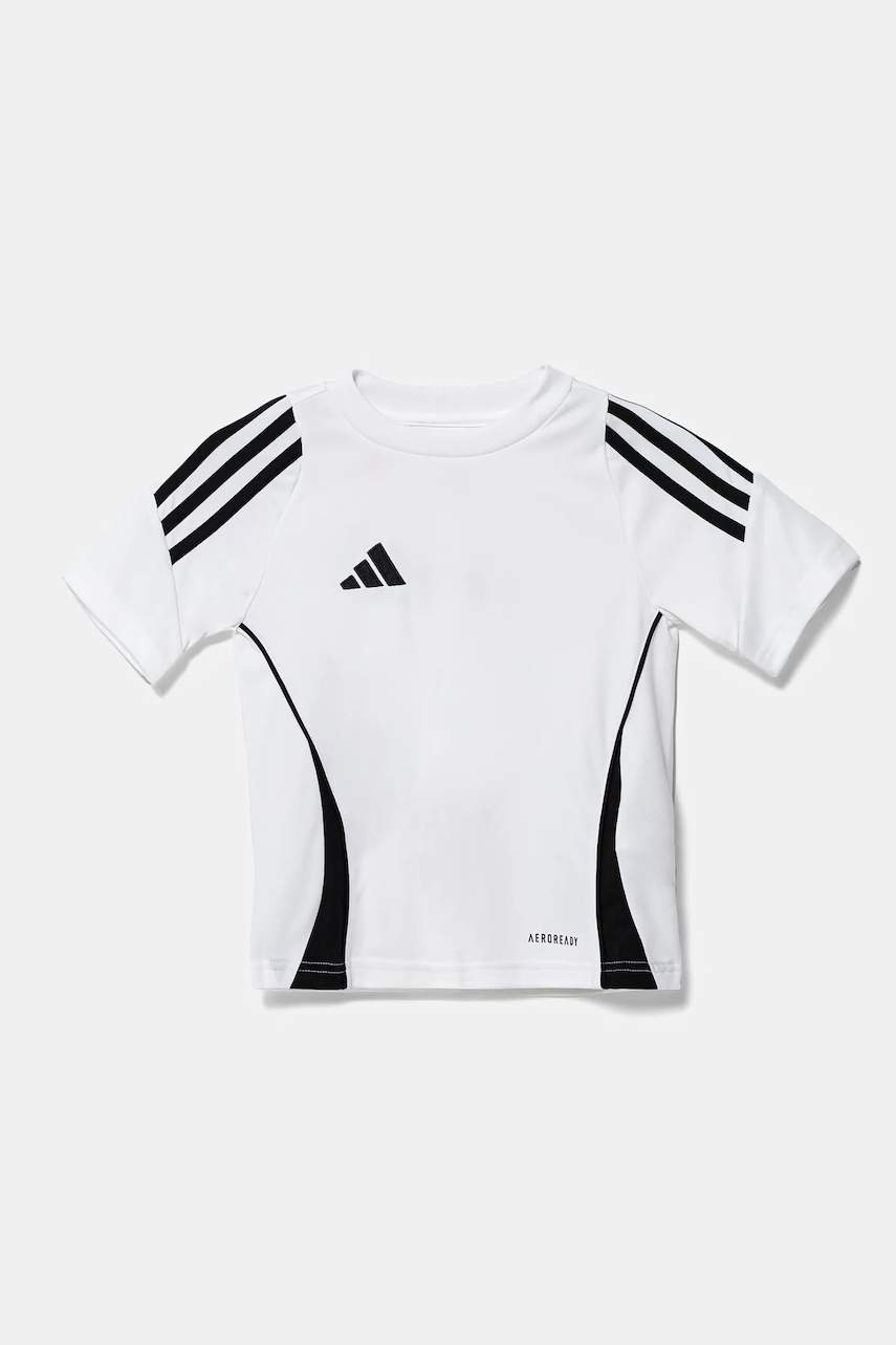 adidas Performance tricou copii culoarea alb, cu imprimeu, IS1033