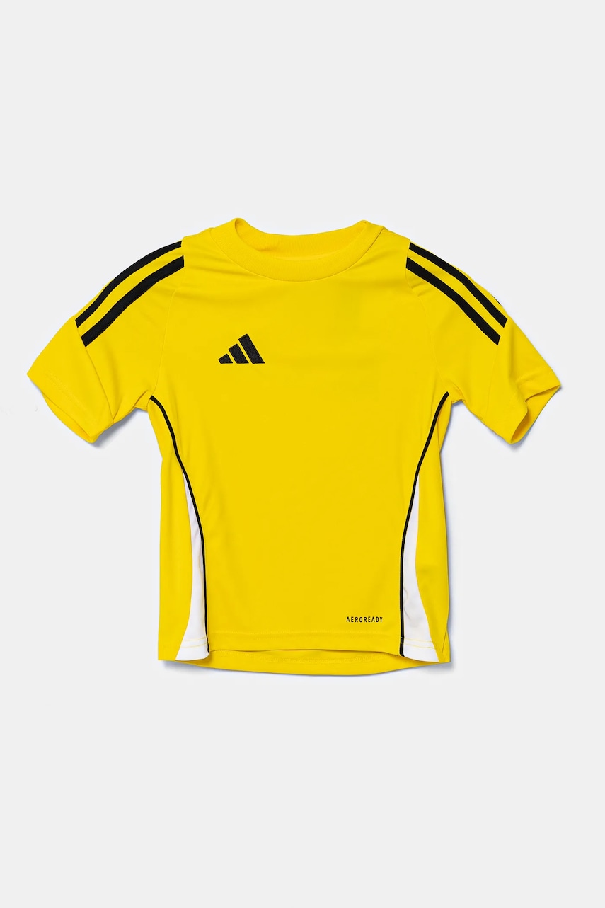 adidas Performance tricou copii culoarea galben, modelator, IS1027 adidas Performance tricou copii culoarea galben, modelator, IS1027