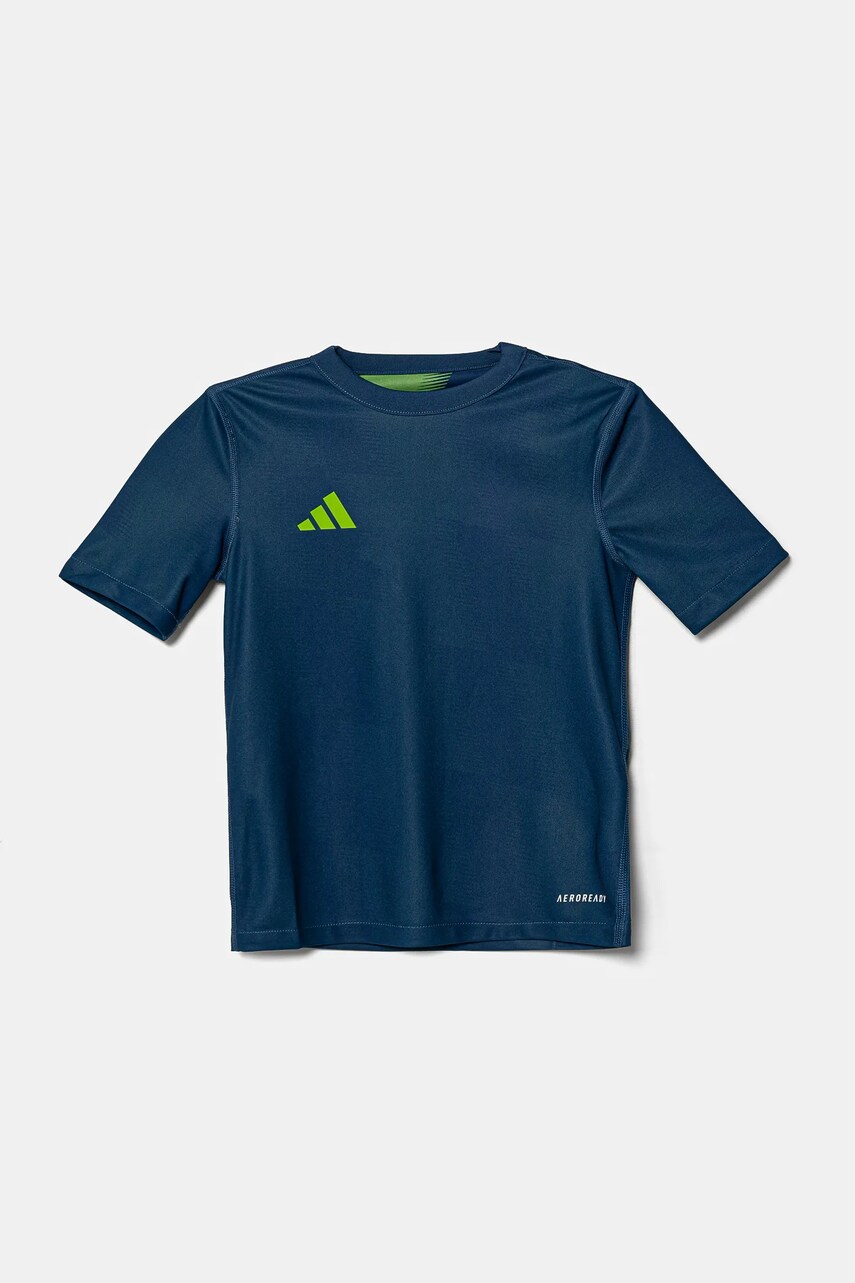 Levně Oboustranné dětské tričko adidas Performance modrá barva, IN8132
