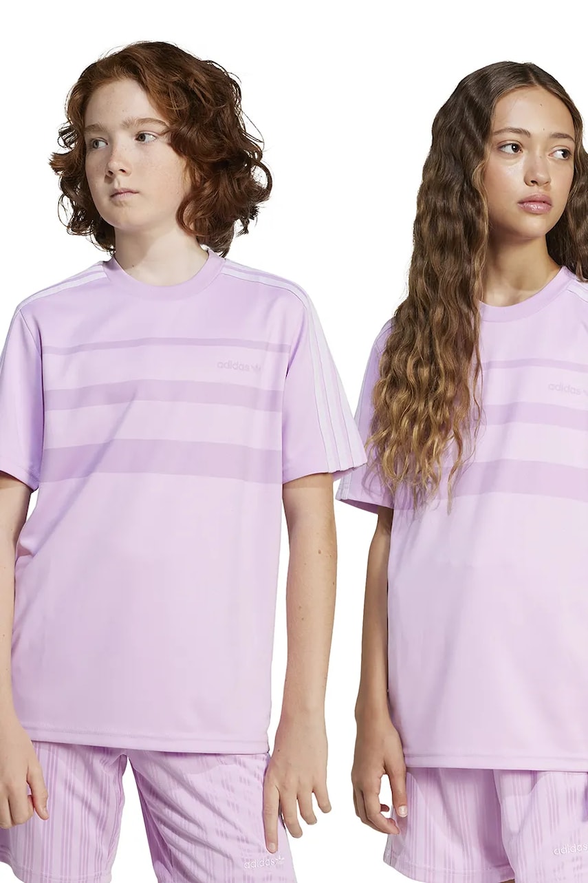 adidas Originals tricou copii culoarea violet, cu imprimeu, JC9042 adidas Originals tricou copii culoarea violet, cu imprimeu, JC9042