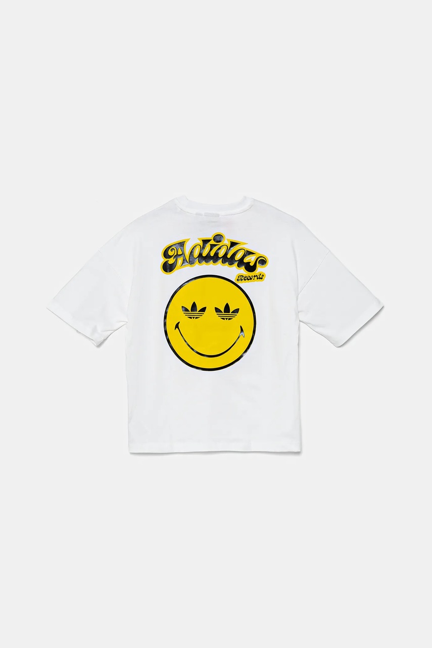 Детская хлопковая футболка adidas Originals цвет белый с принтом JD0411 Детская хлопковая футболка adidas Originals цвет белый с принтом JD0411