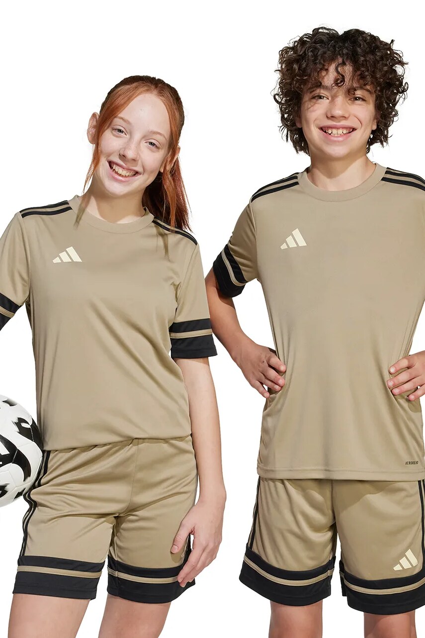 adidas Performance tricou copii culoarea maro, cu imprimeu, JP3415