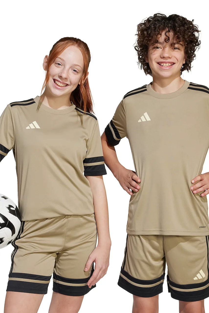 adidas Performance tricou copii culoarea maro, cu imprimeu, JP3415