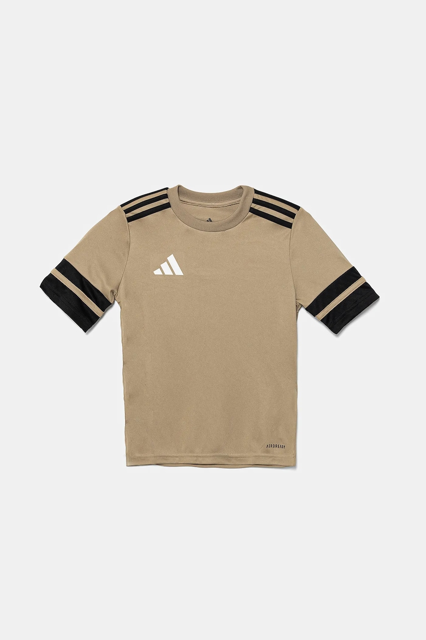 Детская футболка adidas Performance цвет коричневый с принтом JP3415 Детская футболка adidas Performance цвет коричневый с принтом JP3415