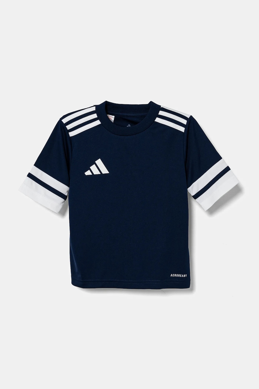 Детская футболка adidas Performance цвет синий узорная JJ0053 Детская футболка adidas Performance цвет синий узорная JJ0053