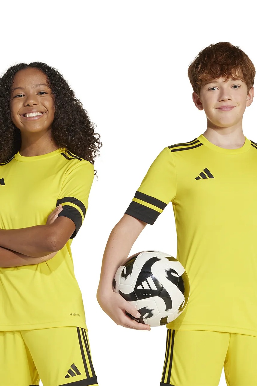 adidas Performance tricou copii culoarea galben, cu imprimeu, JJ0056