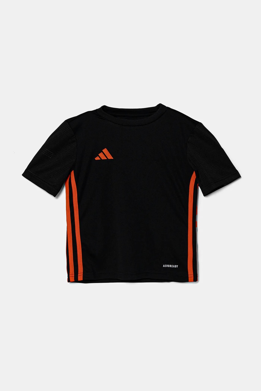 Детская футболка adidas Performance цвет чёрный с аппликацией JJ1156 Детская футболка adidas Performance цвет чёрный с аппликацией JJ1156