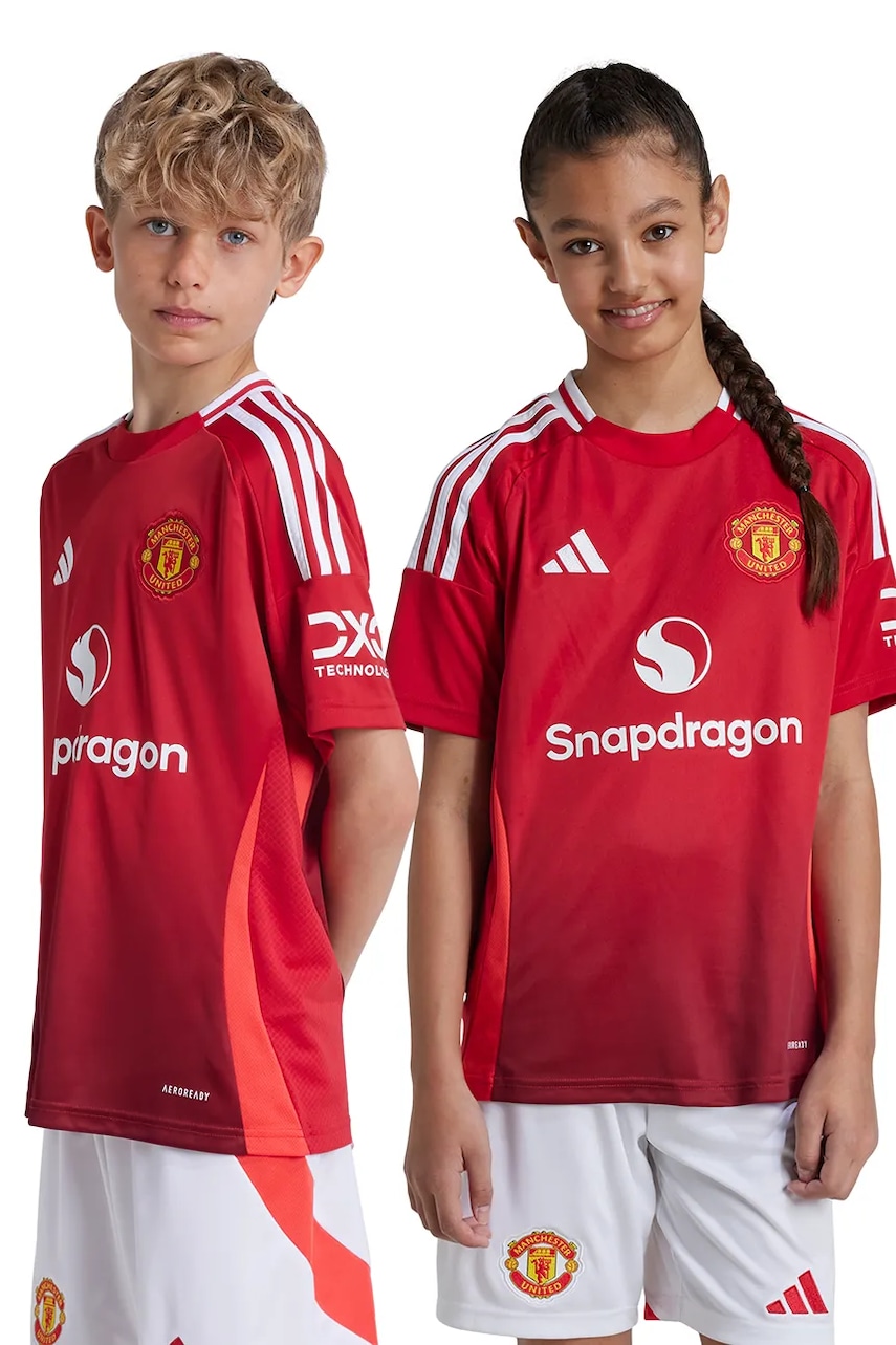 adidas Performance tricou copii MUFC culoarea rosu, cu imprimeu, IT1972