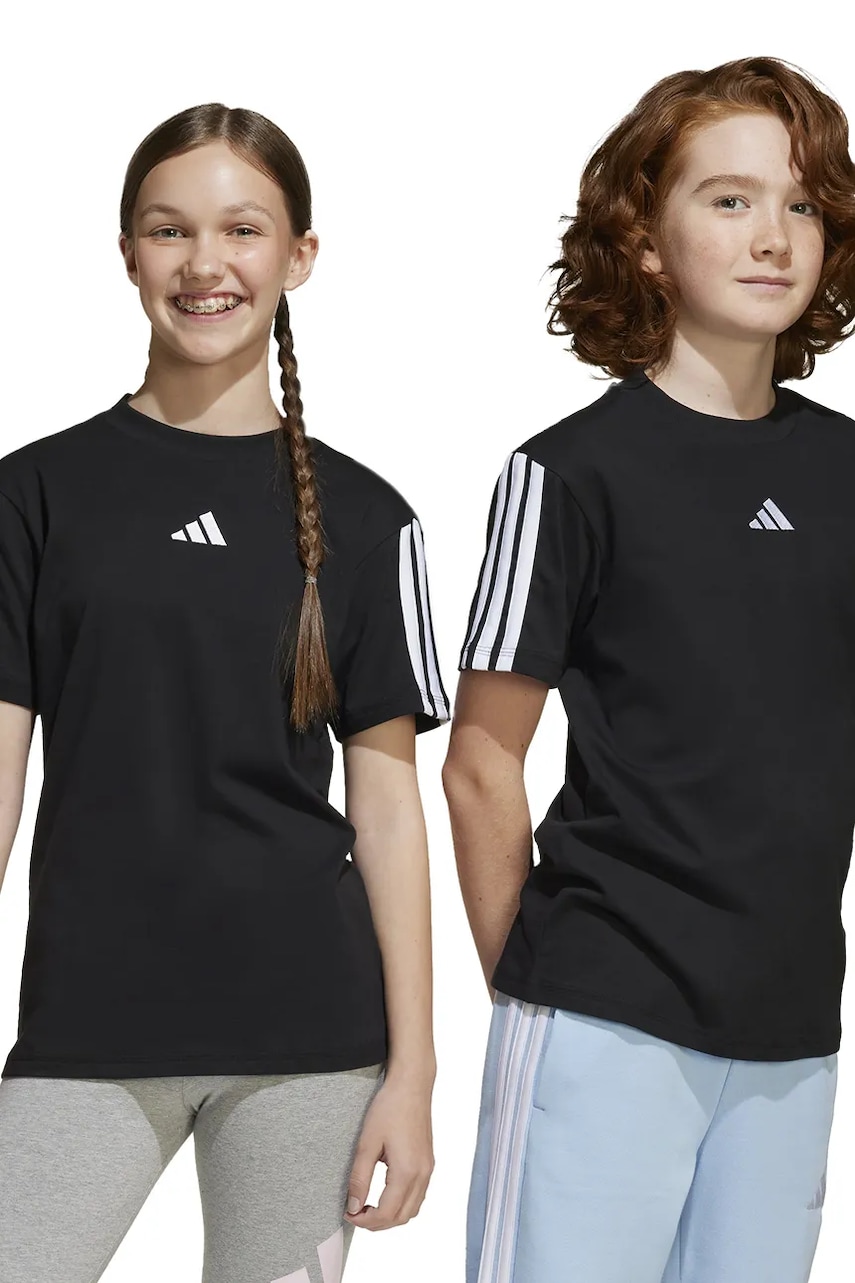 adidas tricou din bumbac culoarea negru, cu imprimeu, JD6487
