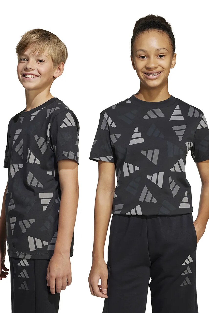 adidas tricou copii culoarea negru, cu imprimeu, JC7749