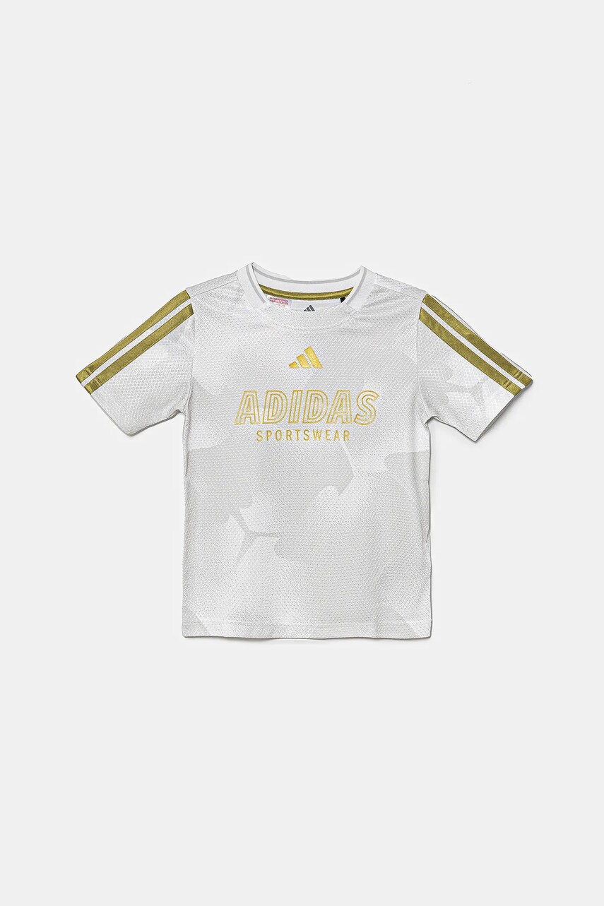 adidas tricou copii culoarea bej, cu imprimeu, JD0498