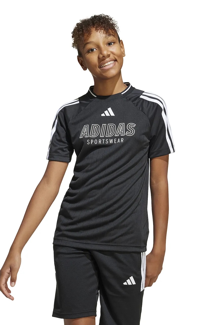 adidas tricou copii culoarea negru, cu imprimeu, JI6178