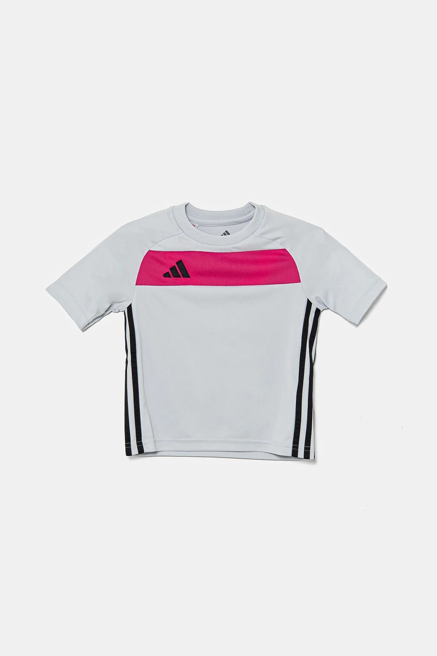 Детская футболка adidas цвет серый узорная JD0588 Детская футболка adidas цвет серый узорная JD0588