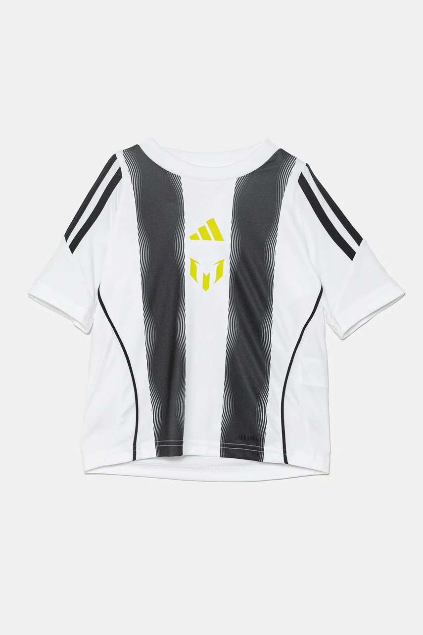 Дитяча футболка adidas Performance MESSI колір білий візерунок JL7455