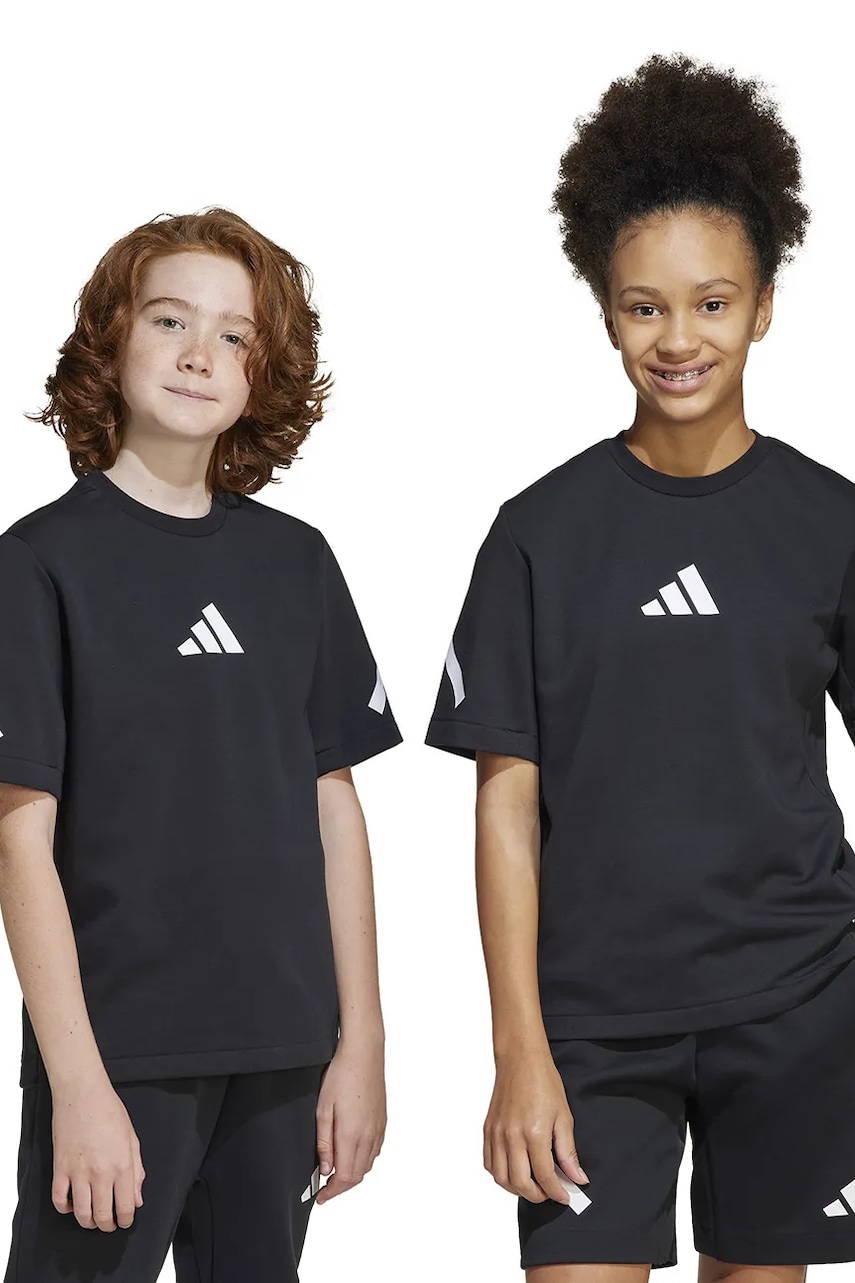 adidas tricou copii culoarea negru, cu imprimeu, JD0017 adidas tricou copii culoarea negru, cu imprimeu, JD0017