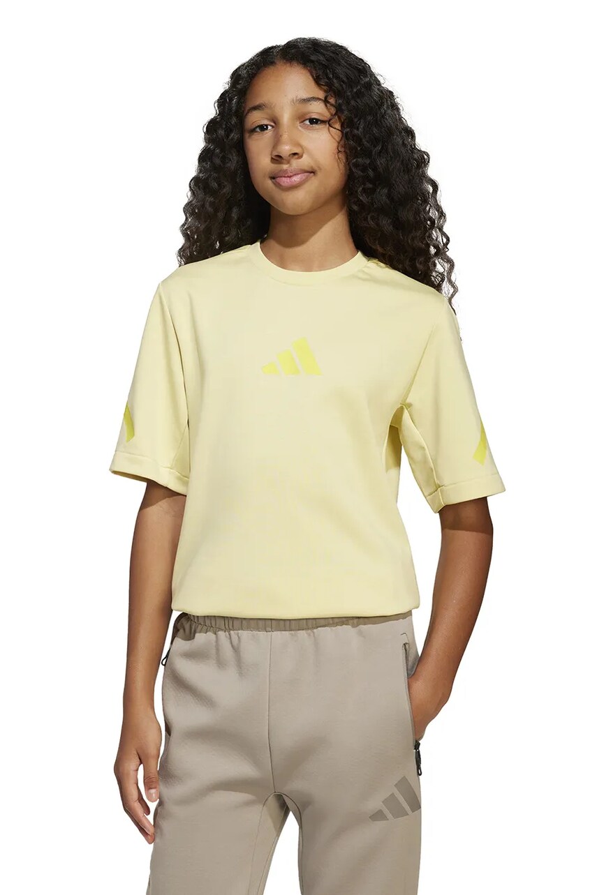 adidas t-shirt zöld, nyomott mintás, JD0015 termék 2. képe