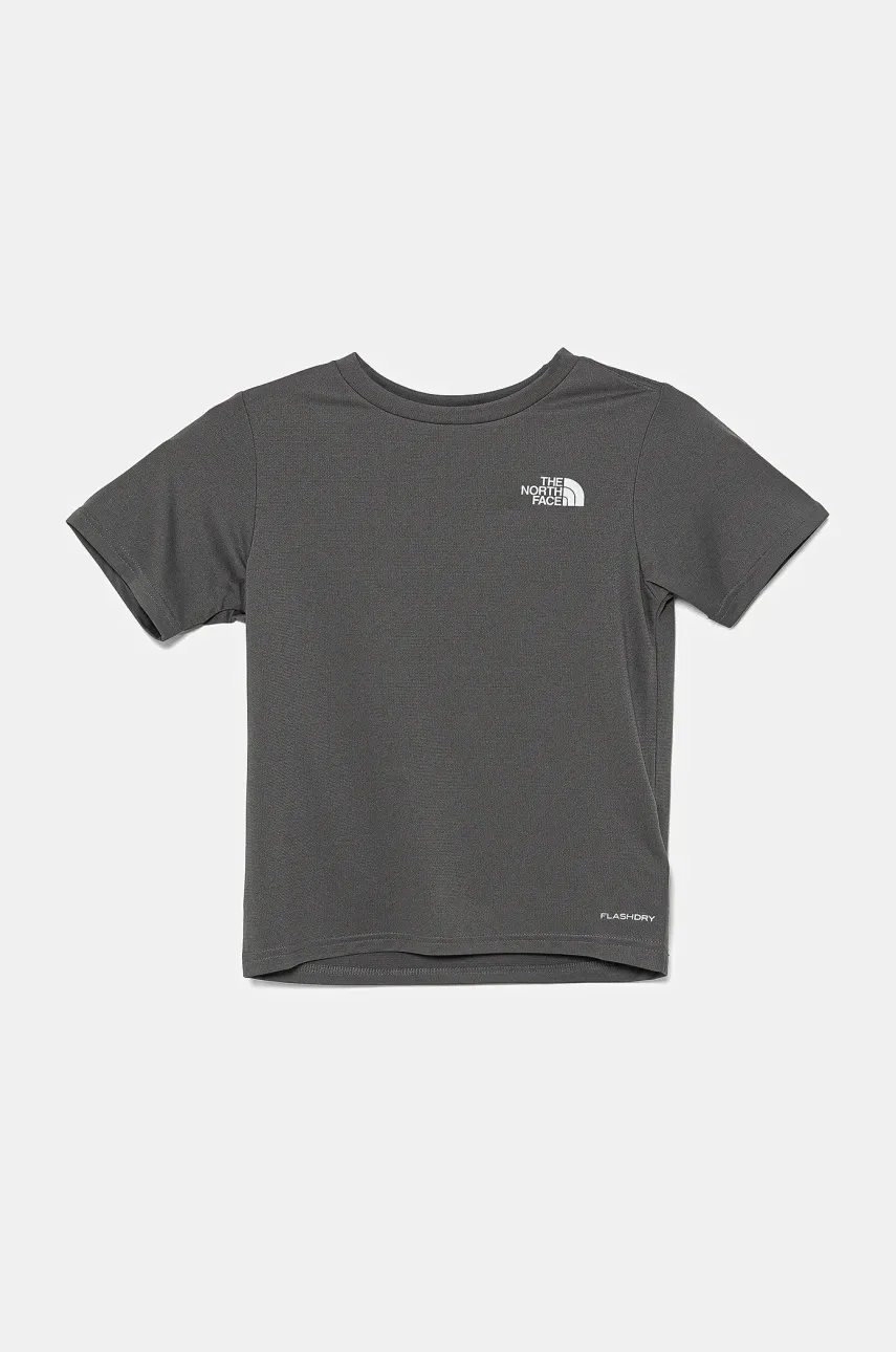 Levně Dětské tričko The North Face TEEN NEW 24/7 SS TEE šedá barva, s potiskem, NF0A8DF20UZ1