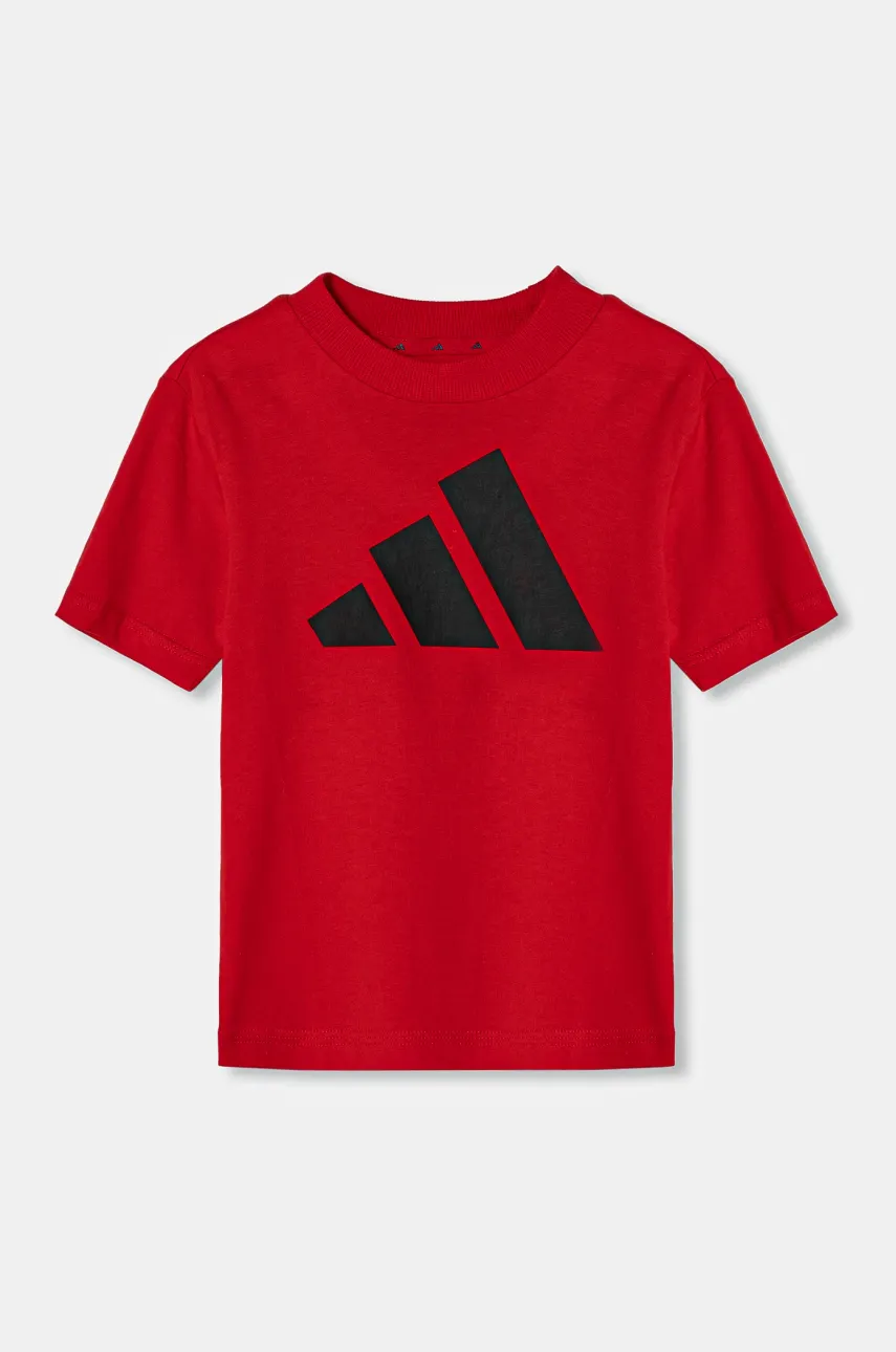 adidas tricou de bumbac pentru copii culoarea rosu, cu imprimeu, JN8007